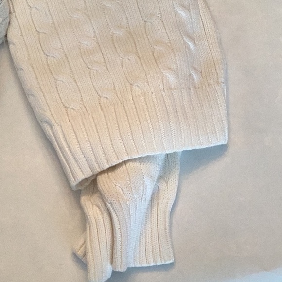 Women's White Cable Knit Turtleneck Sweater. Ralph Lauren sport - Picture 7 of 7